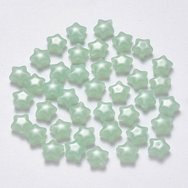 Imitation de perles de verre de jade, étoiles