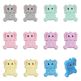 12 шт. 6 цветные экологически чистые силиконовые шарики для пищевых продуктов, слон