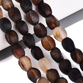 Natural Agate Beads Strands, Twist, Dyed & Heated