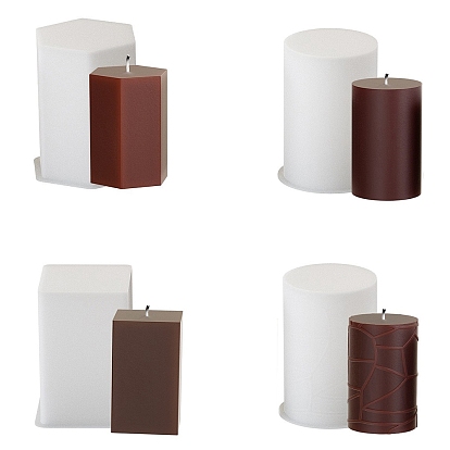 Силиконовые формы, формы для свечей, формы для литья гипсовой смолы, белые