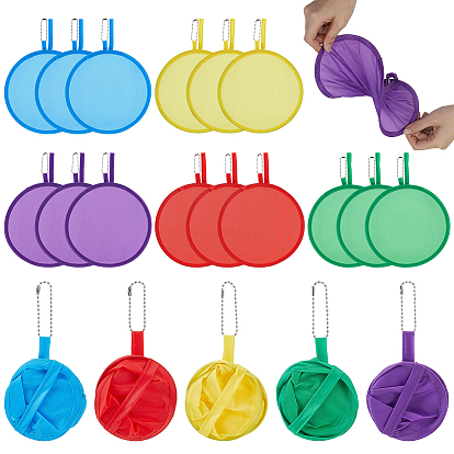 20 Stück 5 Farben Polyester faltbare Frisbeescheiben-Ventilatoren