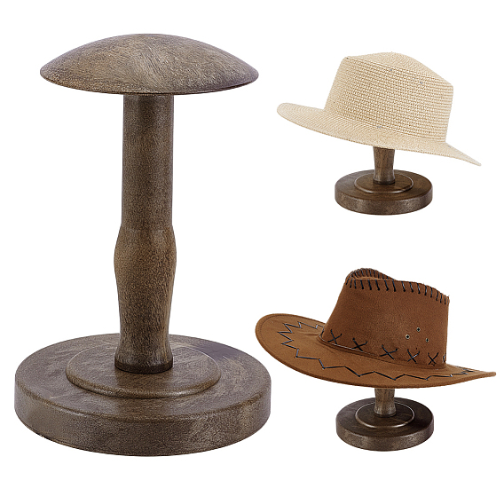 Plastic Dome Shaped Stem Hat Rack, for Wig, Hat Holder Display Stand