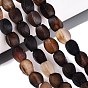 Natural Agate Beads Strands, Twist, Dyed & Heated