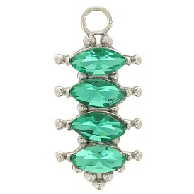 Pendentifs en acier inoxydable, avec la glace, ovale