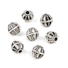 Сплавочные овальные бусины тибетского стиля , круглые