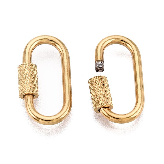 304 текстурированный карабин с замком из нержавеющей стали, овальные, ионное покрытие (ip)