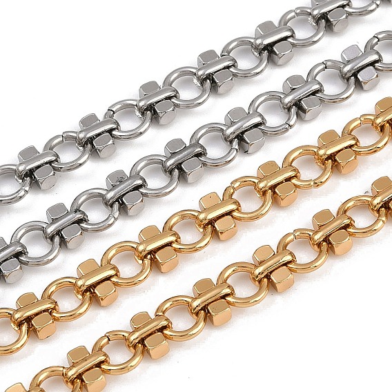 304 кольцо из нержавеющей стали с кубическими звеньями, несварные, ионное покрытие (ip), с катушкой