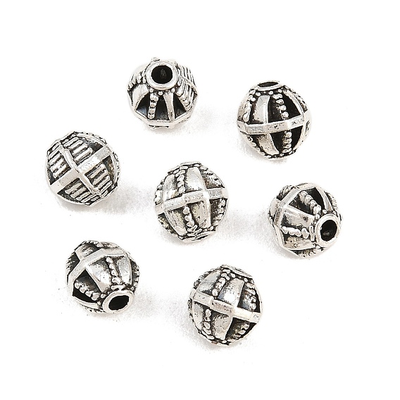 Сплавочные овальные бусины тибетского стиля , круглые