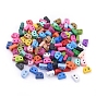 Spray Painted Alloy Multi-Strand Links, For Tile Elastic Bracelets Making, Half Round
