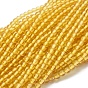 Natural Citrine Beads Strands, Round, Dyed & Heated