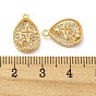 Brass Micro Pave Cubic Zirconia Pendant, Oval with Star