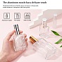 BENECREAT Square Glass Perfume Spray Bottles and 10ml Frosted Essential Oil Roller Bottle Kit with Hoppers and Droppers for DIY Fragrance Atomizer Home Travel