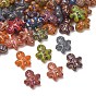 Perles lampwork, perles au chalumeau, faits à la main, gingerbread man, métal doré enlaça