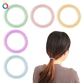 Transparent Candy-Colored Hair Tie for Simple and Versatile Hairstyles