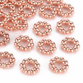 Alliage de perles d'entretoise de style tibétain, sans cadmium et sans nickel et sans plomb, donut