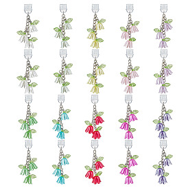 20шт 10 цвета пластиковые мобильные пылезащитные заглушки, с акриловыми подвесками