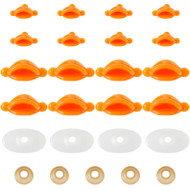 30 сумки 2 стили пластиковый рот для куклы, с распоркой, мягкая игрушка рот, Изготовление плюшевых животных для кукольного рта своими руками