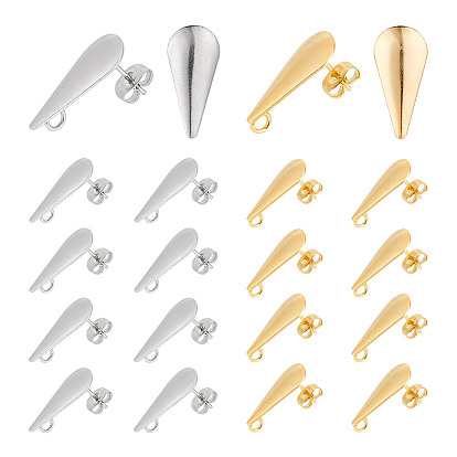 304 Выводы серьги из нержавеющей стали шпилька, с петлей, слеза