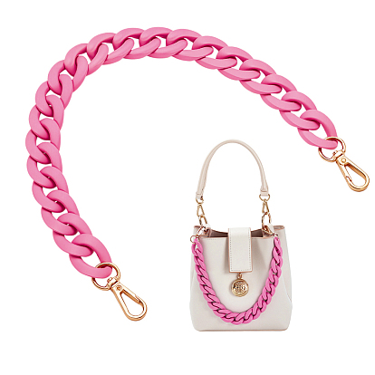 Акриловые витые цепочки для сумок с застежками из сплава, для аксессуаров для замены сумок, золотой свет