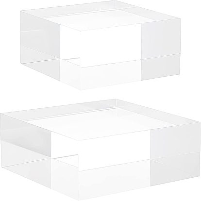 2Pcs 2 Style Square Acrylic Display Bases