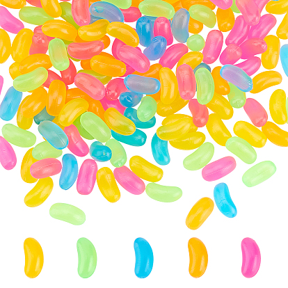 150Pcs 5 Colors PVC Jelly Candy, Imitation Food, Play Food, for Dollhouse Accessories, Pretending Prop Decorations, Bean Shape