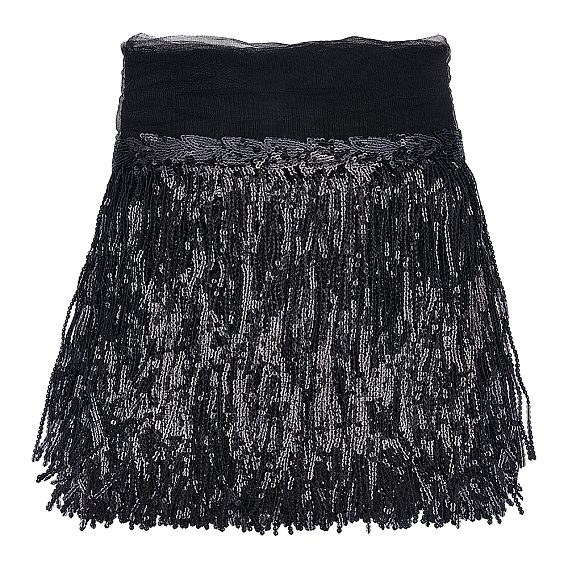 Отделка кисточками из пайеток