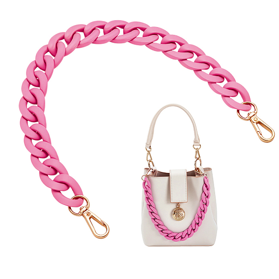 Акриловые витые цепочки для сумок с застежками из сплава, для аксессуаров для замены сумок, золотой свет