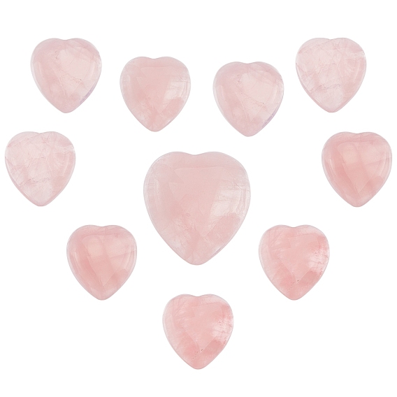 10Pcs Gemstone Cabochons, Heart