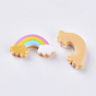 Resin Cabochons, Rainbow