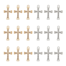 60шт. 2 цвета сплава с подвесками из хрустальных страз, крест прелести