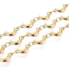 5м 304 цепи из нержавеющей стали с лунообразными звеньями, пайки, с катушкой, ионное покрытие (ip)