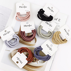 6-Pack Soft and Stretchy Hair Ties - Basic Hairbands for Daily Use
