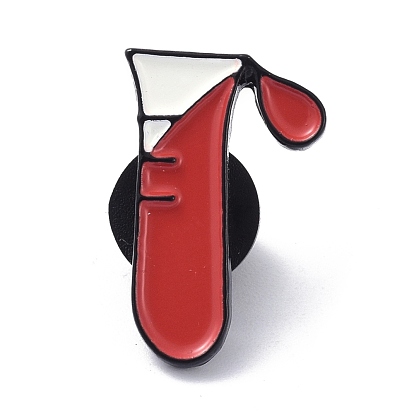 Alloy Enamel Chemistry Theme Brooches, with Enamel Pin, for Teachers Students, Test Tube
