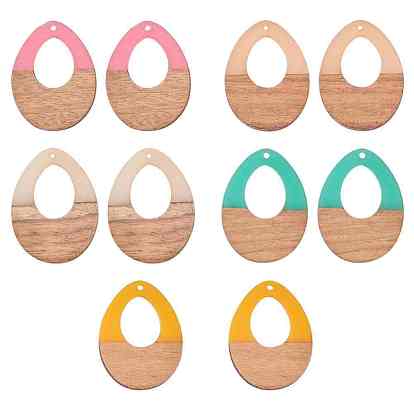 Resin & Wood Pendants, Teardrop