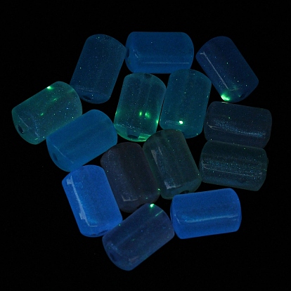 Luminous Acrylic Beads, Glitter Beads, Glow in the Dark, Tube