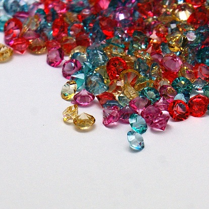 Diamante facetado cabochons de la resina, 3x2 mm, sobre 72000 unidades / bolsa