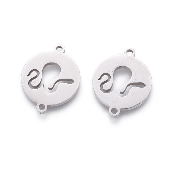 201 Stainless Steel Links, Manual Polishing, Flat Round