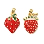 Подвески из клубничной латуни с микропаве из кубических цирконий