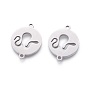 201 Stainless Steel Links, Manual Polishing, Flat Round