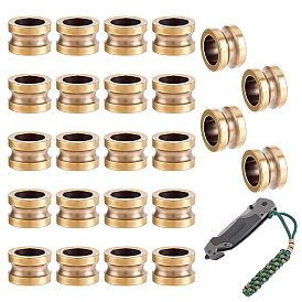 24шт. латунные европейские бусины, колонка, большое отверстие шарик