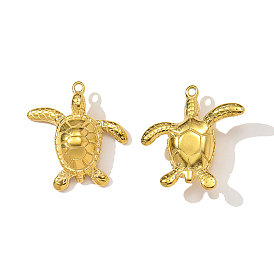 304 подвески из нержавеющей стали, прелести черепахи, ионное покрытие (ip)