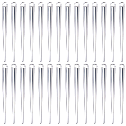 50Pcs Zinc Alloy Pendants, Cone Charms