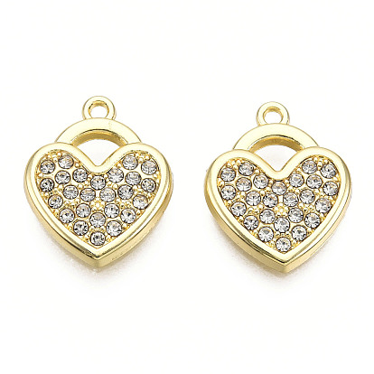 Стойки подвески обшивки сплава, с кристально горный хрусталь, без кадмия, без никеля и без свинца, сердце прелести