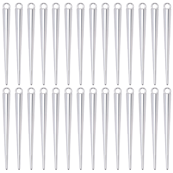 50Pcs Zinc Alloy Pendants, Cone Charms