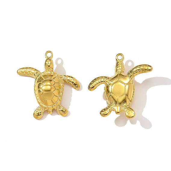 304 подвески из нержавеющей стали, прелести черепахи, ионное покрытие (ip)