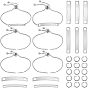 Набор для самостоятельного изготовления браслета из прямоугольных звеньев, в том числе 304 изготовление браслетов и звеньев из нержавеющей стали