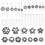 DIY Jewelry Making Finding Kits, including 192Pcs Brass Ball Head Pins and 192Pcs Alloy Bead Caps