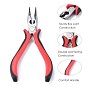 Carbon Steel Jewelry Pliers, Round Nose Pliers, Wire Cutter, Polishing, 130x65x18mm