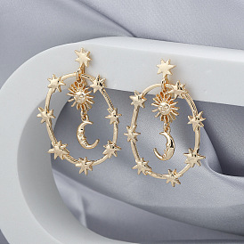 Fashion Earrings Yida Personality Fashion Jewelry Sun Star Moon Pendant Earrings