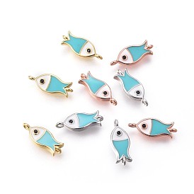 Латунь эмаль ссылки, долговечный, рыба